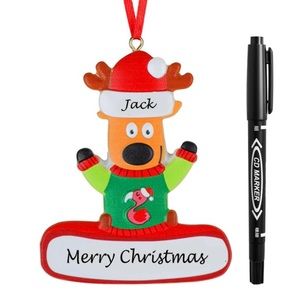 DIY Personalized Custom Reindeer Christmas Ornament